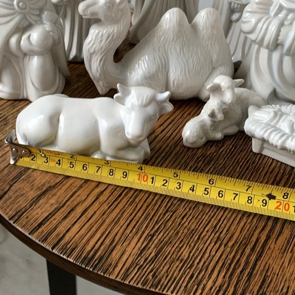 Arnels Pottery Vintage Nativity set Blue Christmas‎ Holy Family Handmade set 10p - Picture 10 of 17